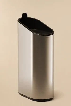 Consegna Rapida Cosmic Flat pattumiera a muro o pavimento inox lucido