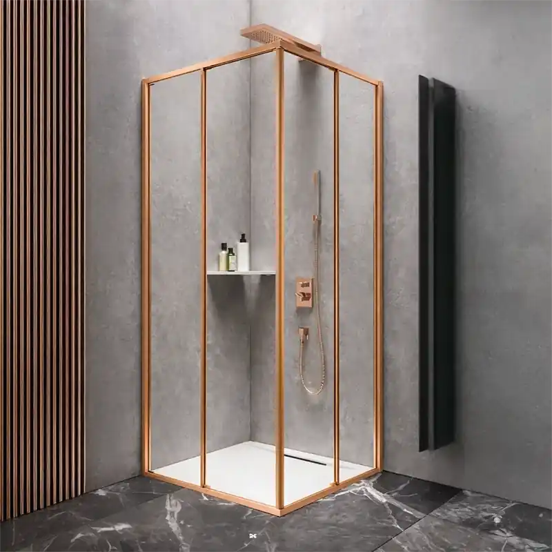 Prezzo Conveniente Relax Calamo 80x80 box doccia scorrevole 6 mm H 200 oro rosa