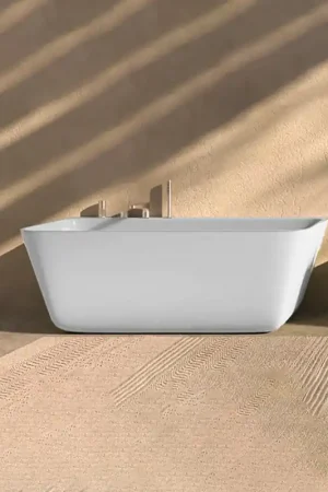 Affare Forma Aquae Meda vasca 150x75 a parete in TechFusion bianco lucido VSMP15075