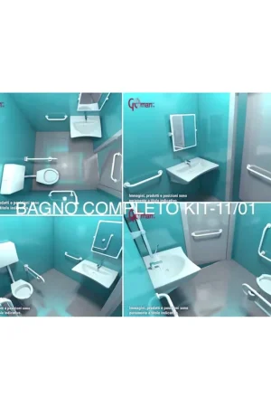 Prezzo Scontato Kit bagno a norma disabili 11 pz KIT-11/01