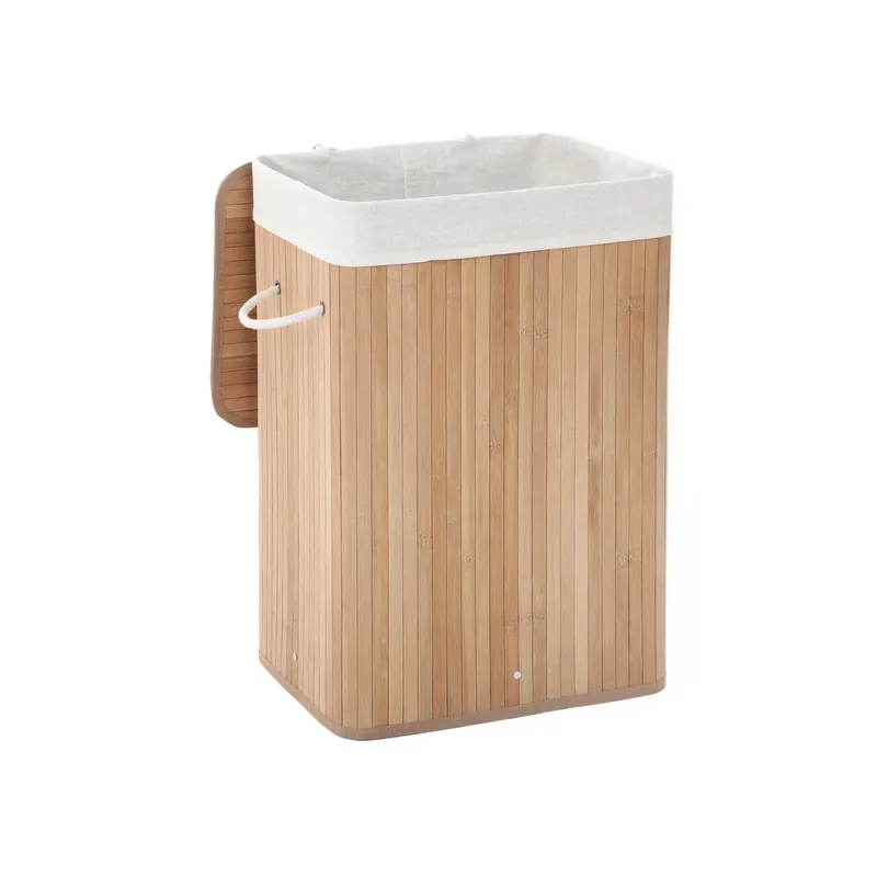 Cesta Porta Biancheria Pieghevole in Bambù Di Tendenza