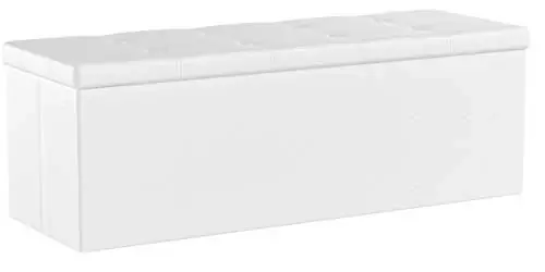 Cassapanca in Similpelle Bianca XL Nuova Collezione