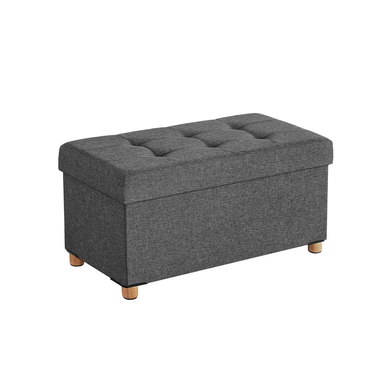 Cassapanca Pouf Contenitore Pieghevole con Gambe in Legno Direttamente Dal Produttore
