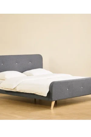 Affare Christian letto Premium in grigio 180x200 cm con doghe e materassi inclusi