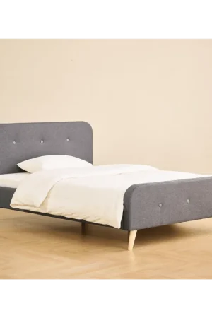 Christian letto Premium in grigio 140x200 cm con doghe e materassi inclusi Affare