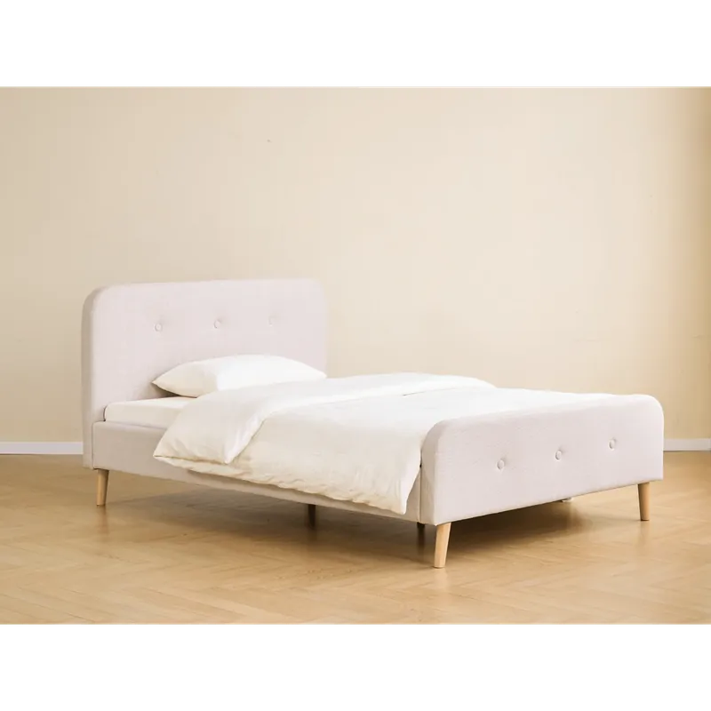 A Buon Prezzo Christian letto in beige 140x200 cm con doghe e materassi inclusi