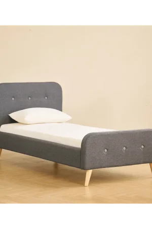Christian letto grigio 90x200 cm con doghe e materasso inclusi Più Venduto