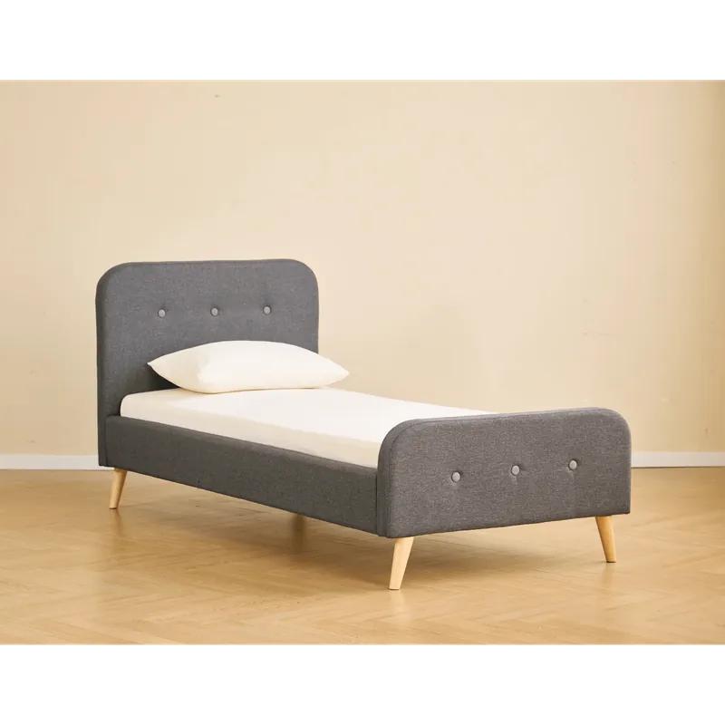 Christian letto grigio 90x200 cm con doghe e materasso inclusi Più Venduto