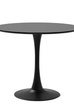 Tavolo da pranzo rotondo Diego nero con base a tromba Ø90 cm Acquista Ora