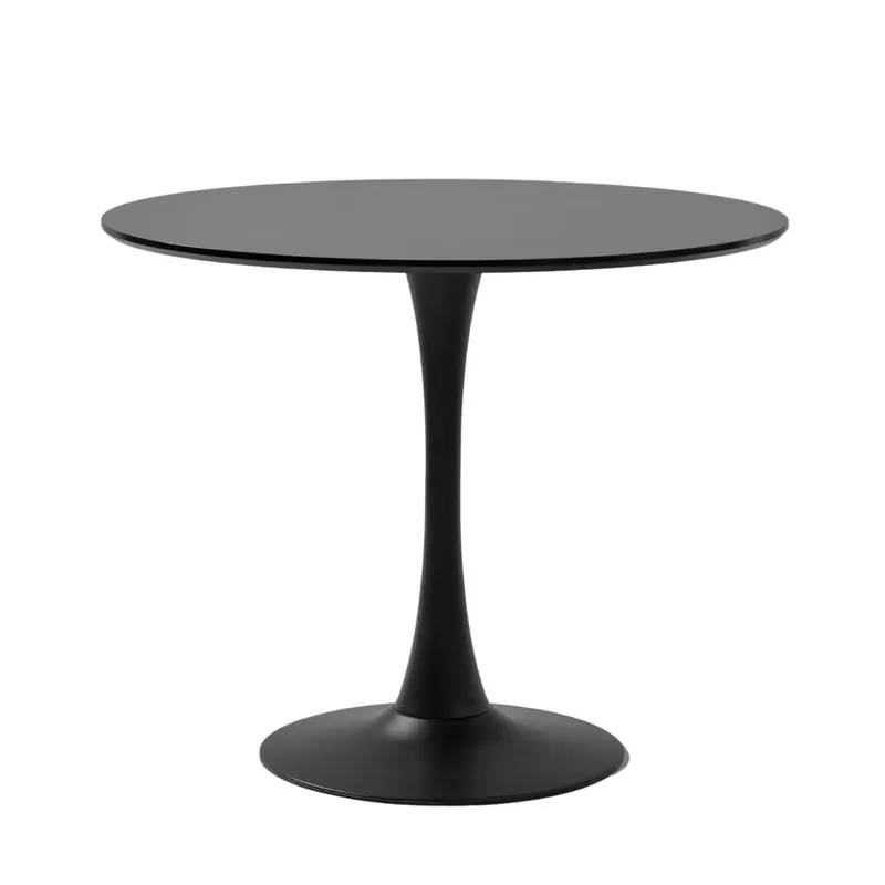 Tavolo da pranzo rotondo Diego nero con base a tromba Ø90 cm Acquista Ora