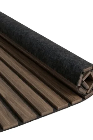Solo Oggi Pannello acustico flessibile impiallacciato in rovere fumé 1200x520x18 mm