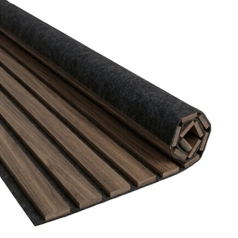 Solo Oggi Pannello acustico flessibile impiallacciato in rovere fumé 1200x520x18 mm