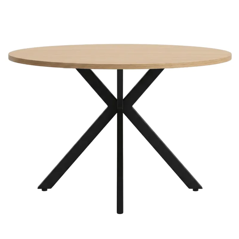 Promozione Esclusiva Ebbe tavolo da pranzo rotondo in rovere con gambe incrociate Ø100 cm