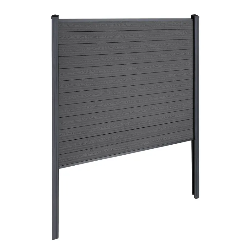 Finley recinzione in WPC modulo iniziale - A 180 x L 185 cm - Grigio antracite/nero Offerta Del Giorno