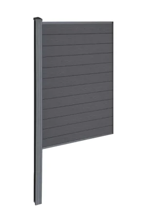 Super Prezzo Finley recinzione in WPC modulo intermedio - A 180 x L 95 cm - Grigio antracite/nero