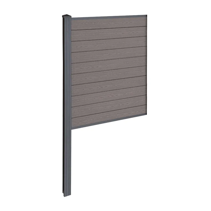 Finley recinzione in WPC modulo intermedio - A 150 x L 95 cm - Marrone Solo Oggi