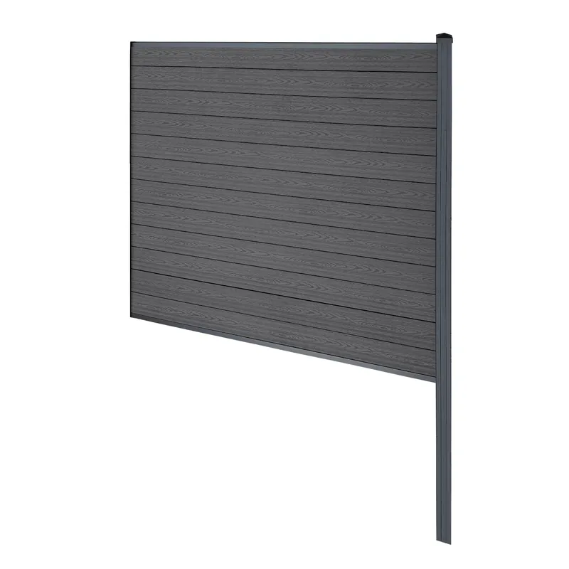 Ultime Pezzi Finley recinzione in WPC modulo terminale - A 180 x L 185 cm - Grigio antracite/nero