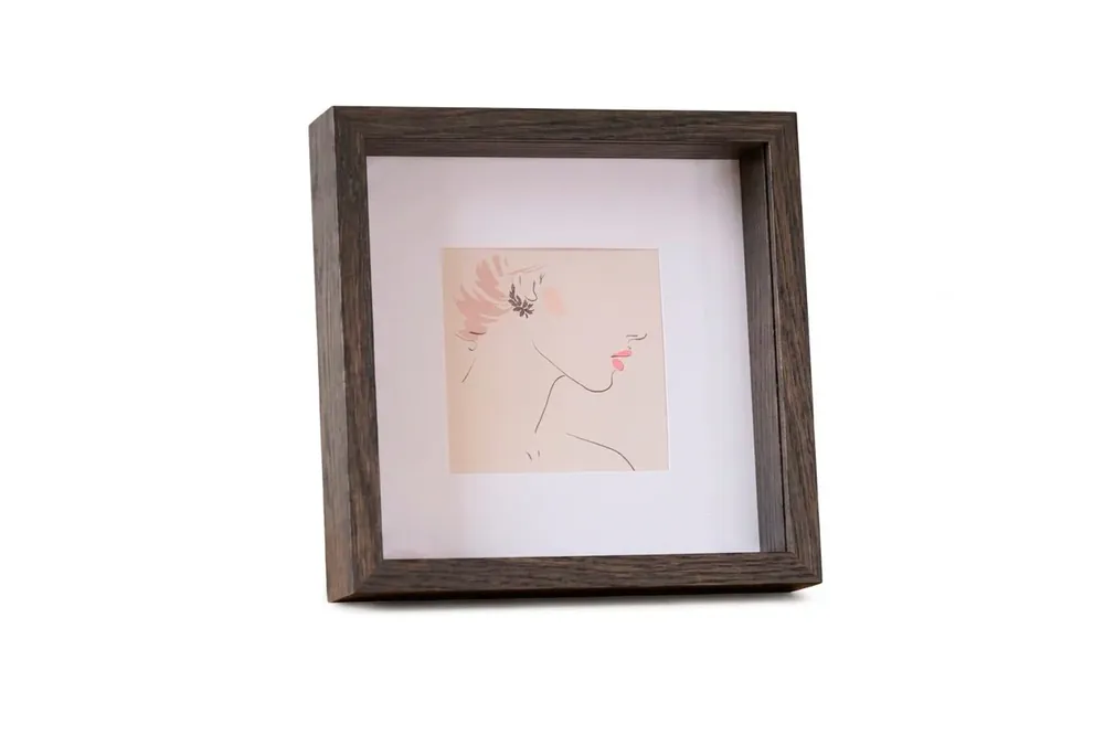 Occasione Imperdibile Salma cornice profonda rovere fumé 25x25 cm