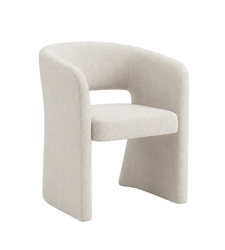 Saldi Sedia da pranzo Daniella con braccioli in beige