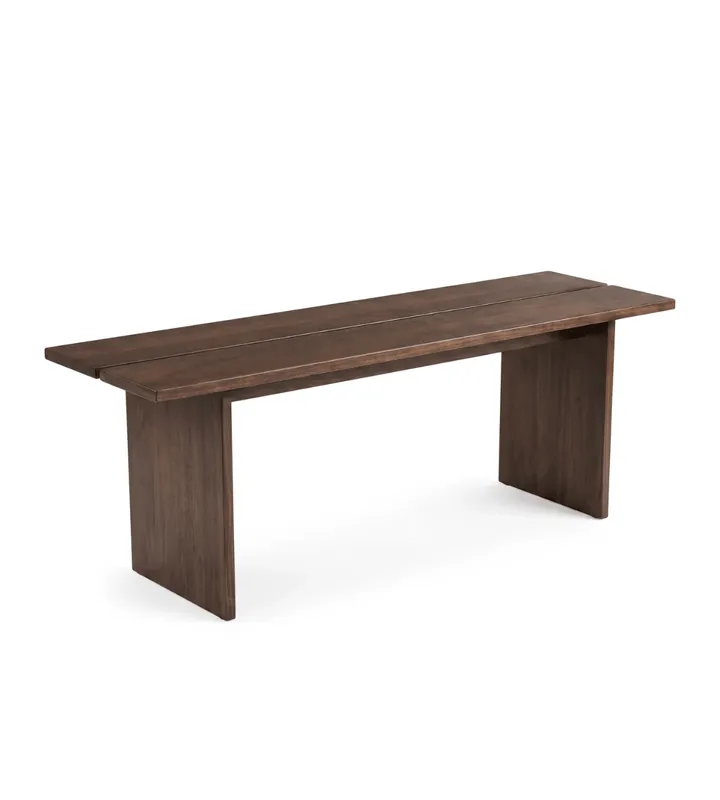 Mekia - panca in rovere affumicato 110x35x45 cm Promozione Esclusiva