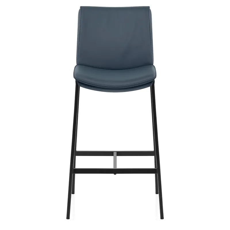 Sgabello Vera Pelle - Addison Blu Must-Have