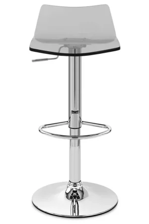 A Buon Prezzo Sgabello Plastica Cromato - Crystal Grigio