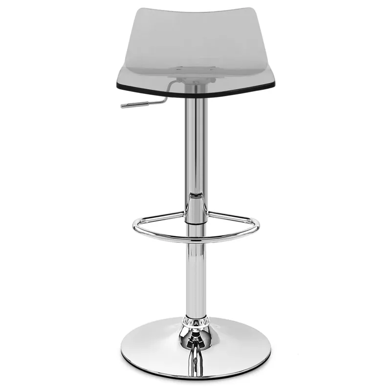 A Buon Prezzo Sgabello Plastica Cromato - Crystal Grigio