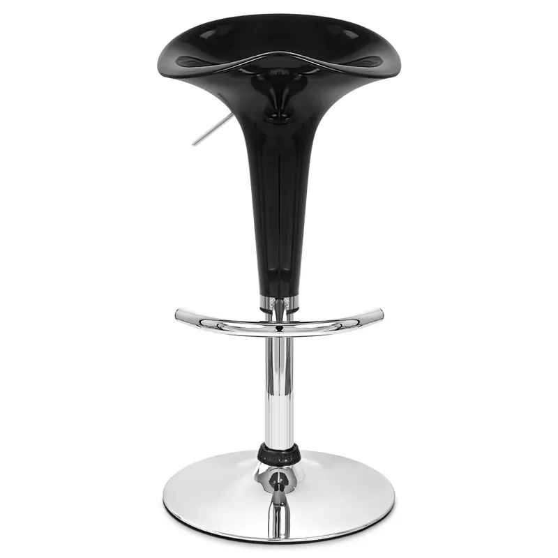 Prezzo Di Fabbrica Sgabello Plastica Cromato - Gloss Coco Nero