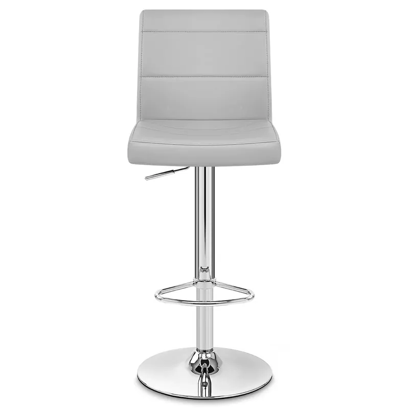 Sgabello Ecopelle Cromato - Breakfast Grigio Subito Disponibile