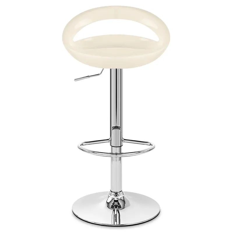 Più Venduto Sgabello Plastica Cromato - Crescent Crema