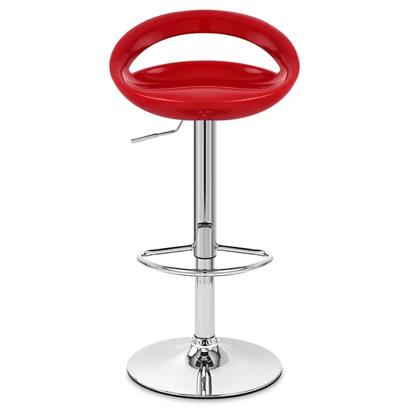 Prezzo Ridotto Sgabello Plastica Cromato - Crescent Rosso