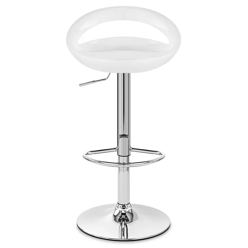 Sgabello Plastica Cromato - Crescent Bianco Professionale