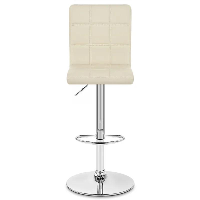 Sgabello Ecopelle Cromato - Criss Cross Crema Ultima Occasione