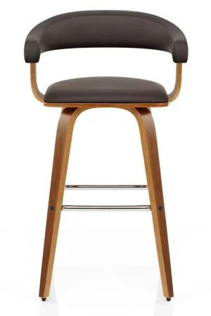 Ultimissimo Modello Sgabello Ecopelle Legno - Ontario Marrone