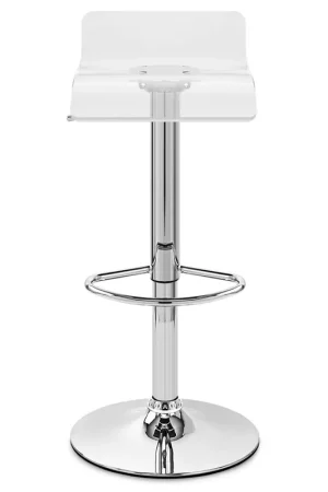 Acquista Ora Sgabello Plastica Cromato - Shimmer Trasparente
