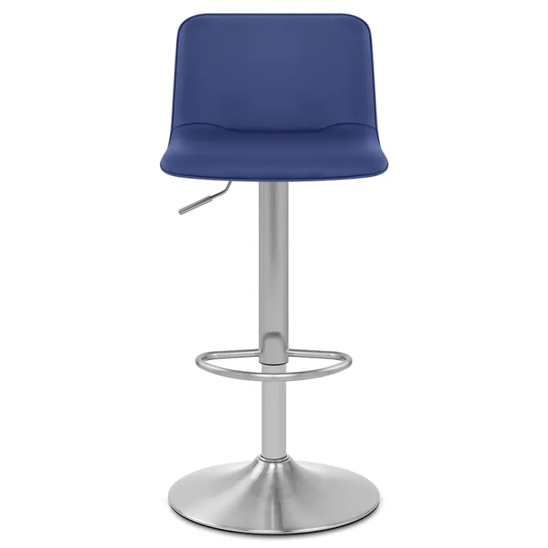 Consegna Rapida Sgabello Ecopelle Satinato - Cape Blu