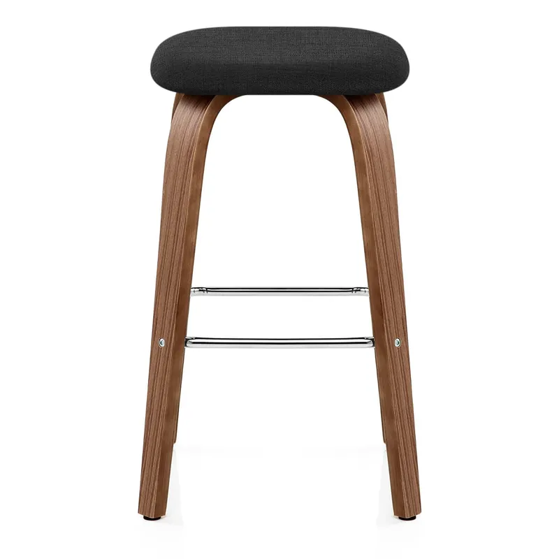Consegna Rapida Sgabello legno tessuto - Stockholm Nero