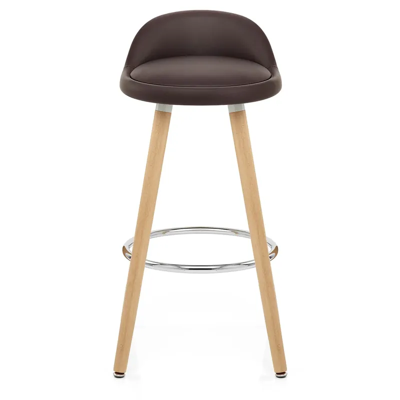 Sgabello Ecopelle Legno - Jive Marrone Affare