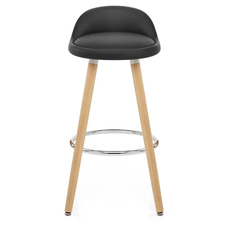 Spedizione Espresso Sgabello Ecopelle Legno - Jive Nero