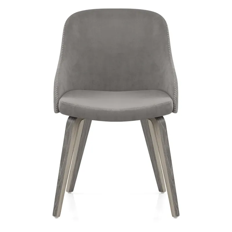 Sedia Legno - Fusion Velluto Grigio Novità