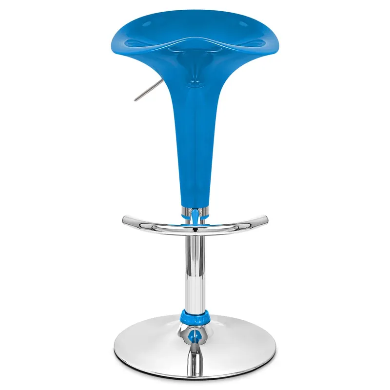 Solo Oggi Sgabello Plastica Cromato - Gloss Coco Blu