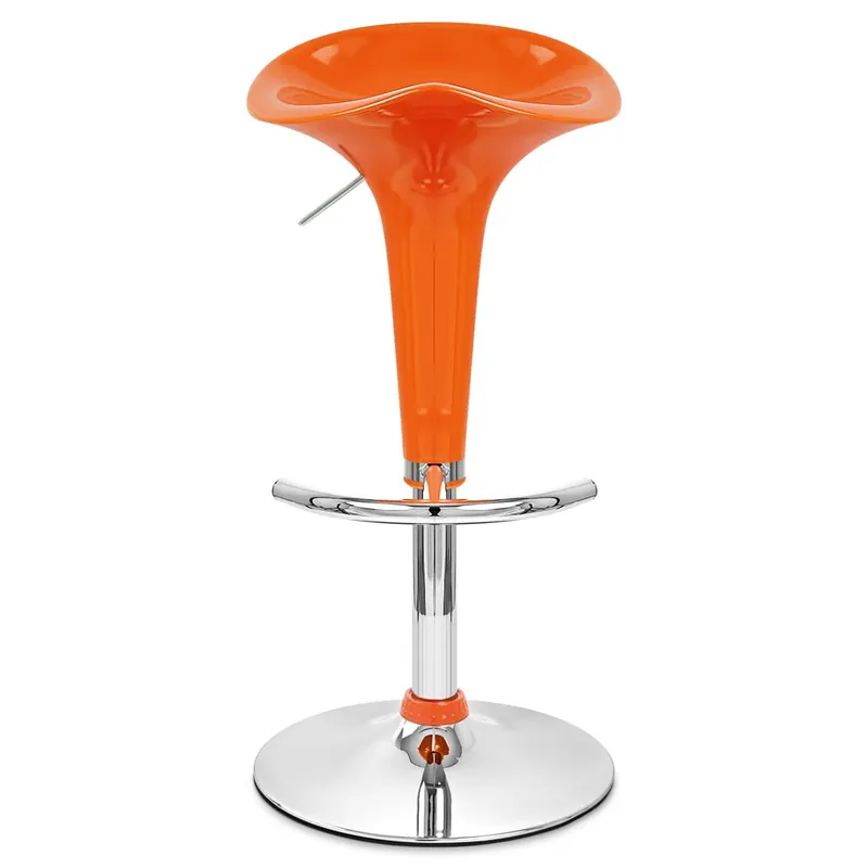 Sgabello Plastica Cromato - Gloss Coco Arancione Acquista Ora