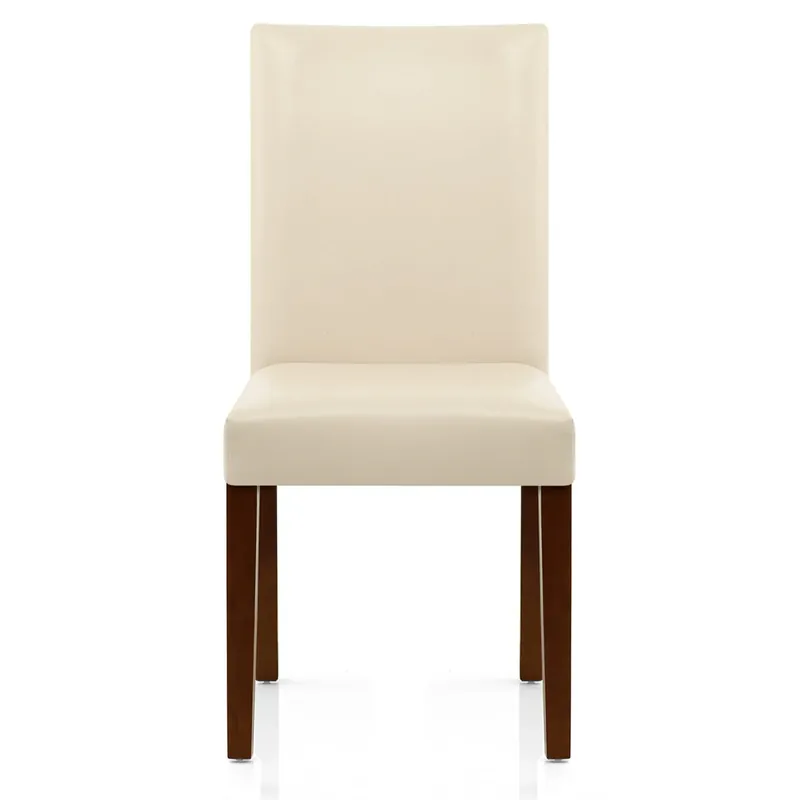 Reso Gratuito Sedia Pelle rigenerata Legno - Chicago Noce Crema