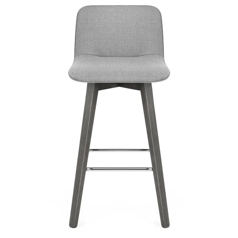 Offerta Limitata Sgabello Tessuto Legno Grigio - Tide Grigio