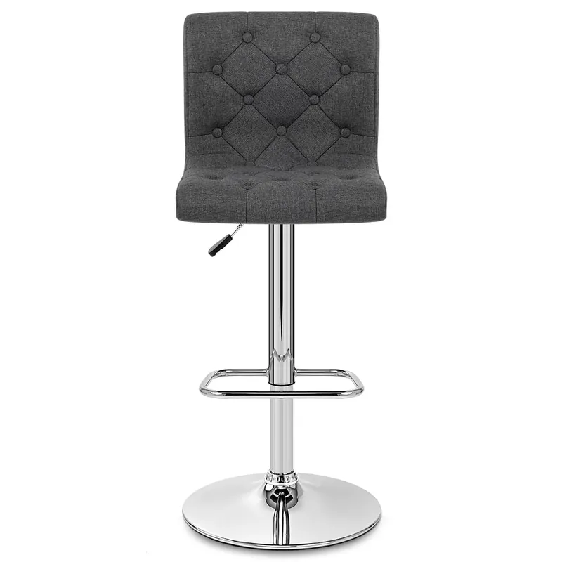 Offerta Sgabello Tessuto Cromato - Seattle Grigio scuro
