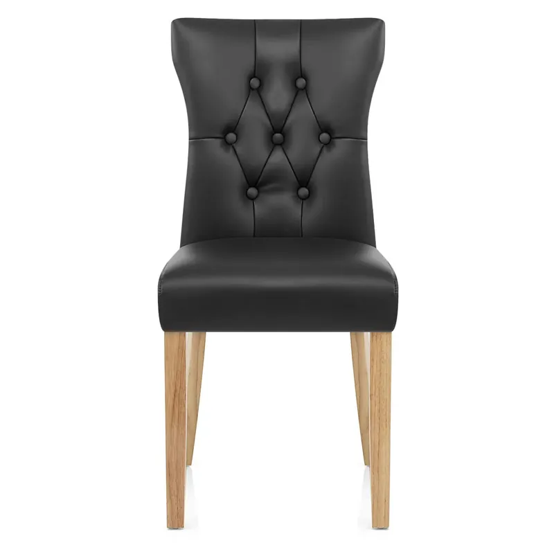 Sedia Ecopelle Legno - Bradbury Nero Offerta Speciale
