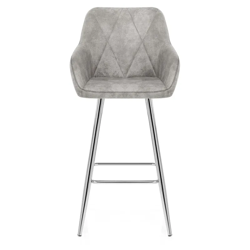 Sgabello Tessuto Cromato - Mason Grigio Must-Have