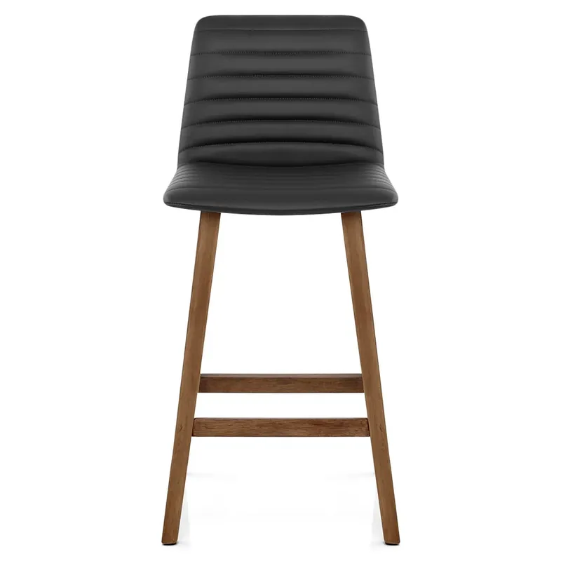 Più Venduto Sgabello Ecopelle Legno - Spritz Nero