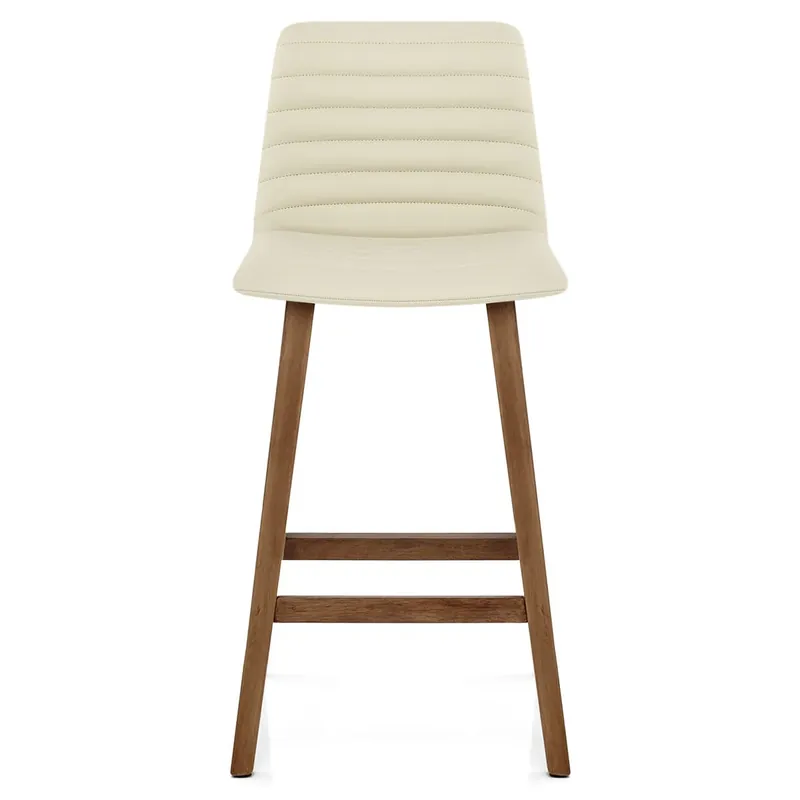 Occasione Sgabello Ecopelle Legno - Spritz Crema
