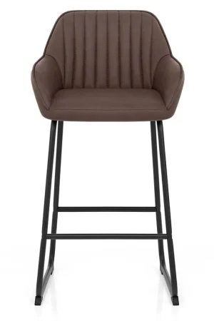 Bestseller Sgabello Ecopelle Metallo - Kanto Marrone